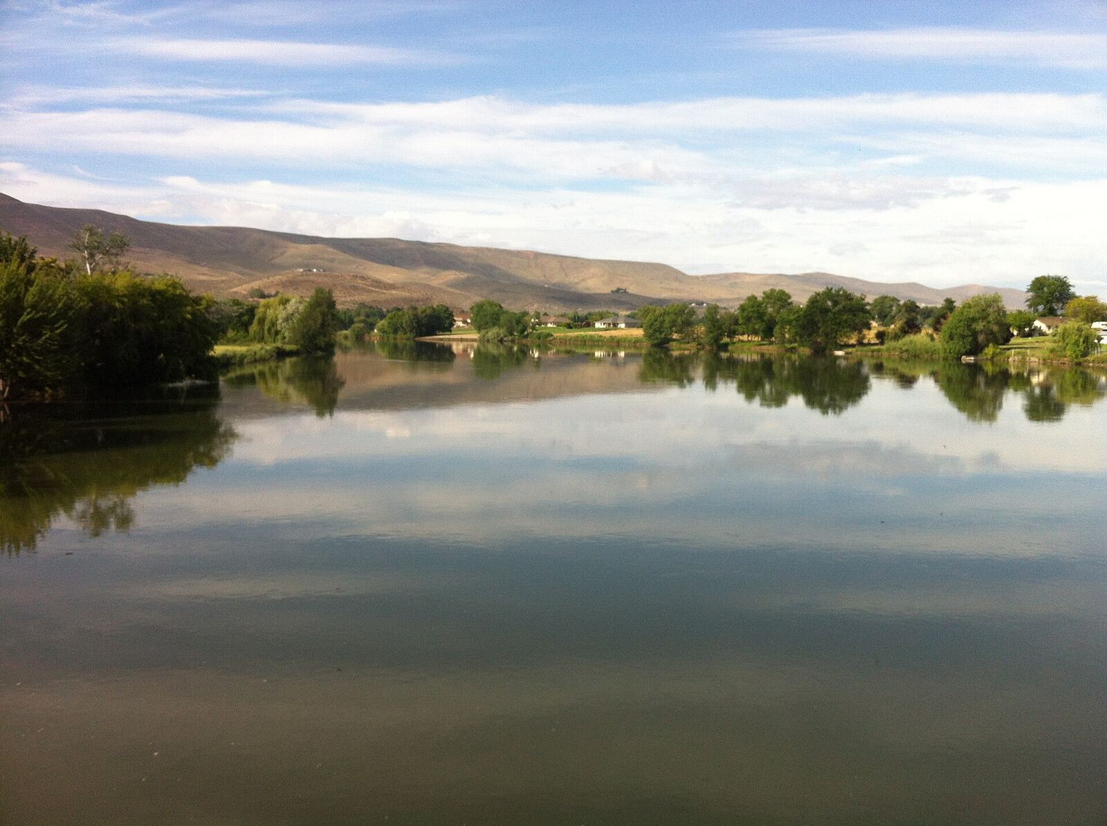 The Yakima River with the Horse Heaven Hills behind